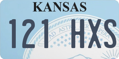 KS license plate 121HXS