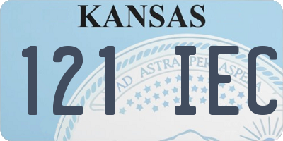 KS license plate 121IEC