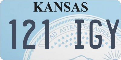 KS license plate 121IGY