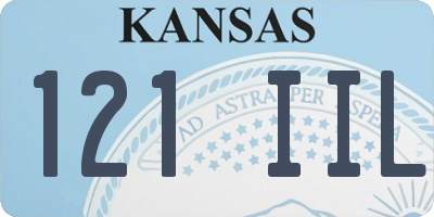 KS license plate 121IIL