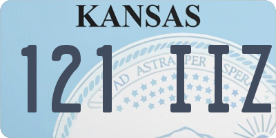 KS license plate 121IIZ