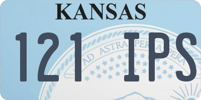 KS license plate 121IPS