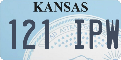 KS license plate 121IPW
