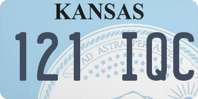 KS license plate 121IQC