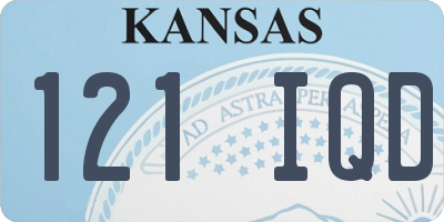 KS license plate 121IQD
