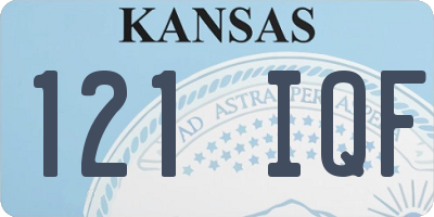 KS license plate 121IQF