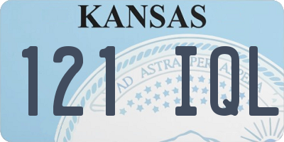 KS license plate 121IQL