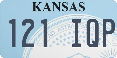KS license plate 121IQP