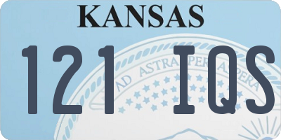 KS license plate 121IQS