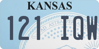 KS license plate 121IQW