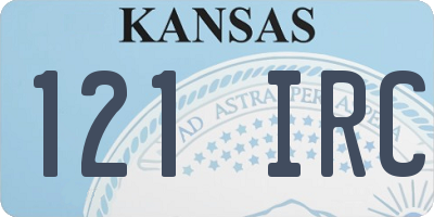 KS license plate 121IRC