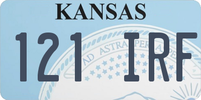 KS license plate 121IRF