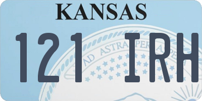 KS license plate 121IRH