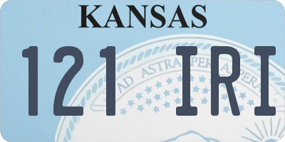 KS license plate 121IRI