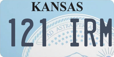 KS license plate 121IRM