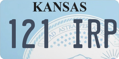 KS license plate 121IRP
