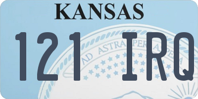 KS license plate 121IRQ