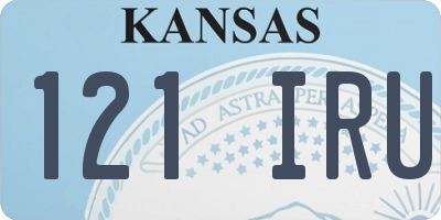KS license plate 121IRU