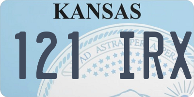 KS license plate 121IRX