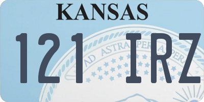 KS license plate 121IRZ