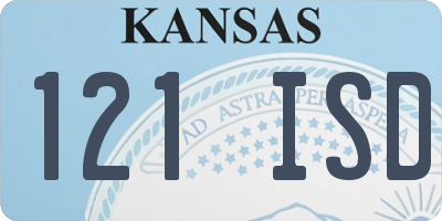 KS license plate 121ISD