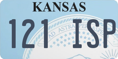 KS license plate 121ISP