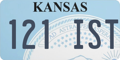 KS license plate 121IST