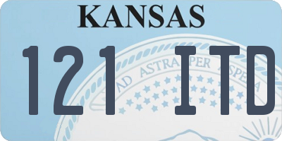 KS license plate 121ITD