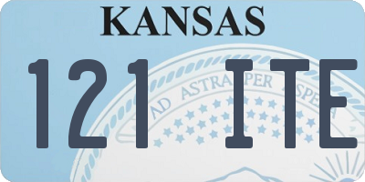 KS license plate 121ITE