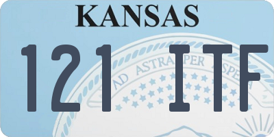 KS license plate 121ITF