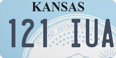KS license plate 121IUA