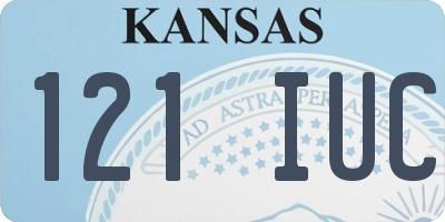 KS license plate 121IUC