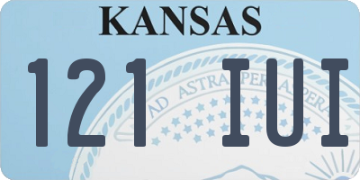 KS license plate 121IUI