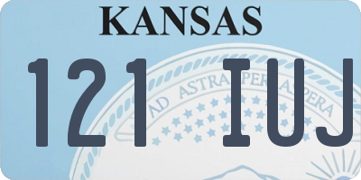 KS license plate 121IUJ