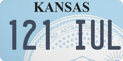 KS license plate 121IUL