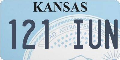 KS license plate 121IUN