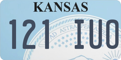 KS license plate 121IUO