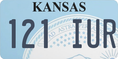KS license plate 121IUR