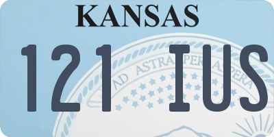 KS license plate 121IUS