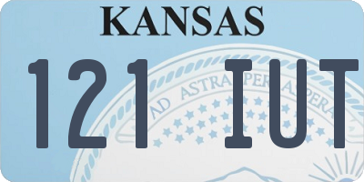 KS license plate 121IUT