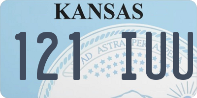 KS license plate 121IUU
