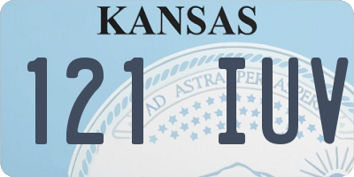 KS license plate 121IUV
