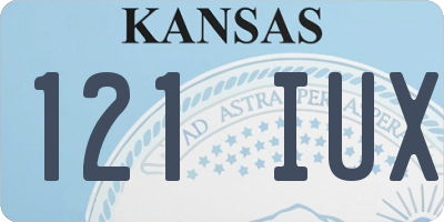 KS license plate 121IUX