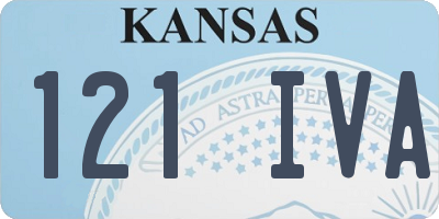 KS license plate 121IVA