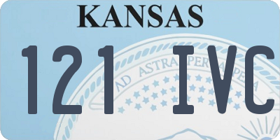 KS license plate 121IVC