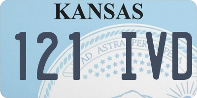KS license plate 121IVD
