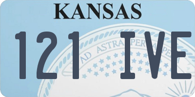 KS license plate 121IVE