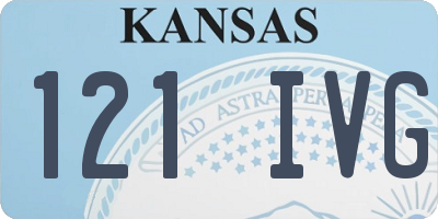 KS license plate 121IVG