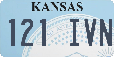 KS license plate 121IVN