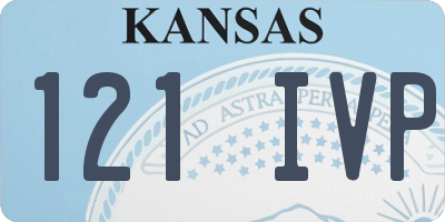 KS license plate 121IVP
